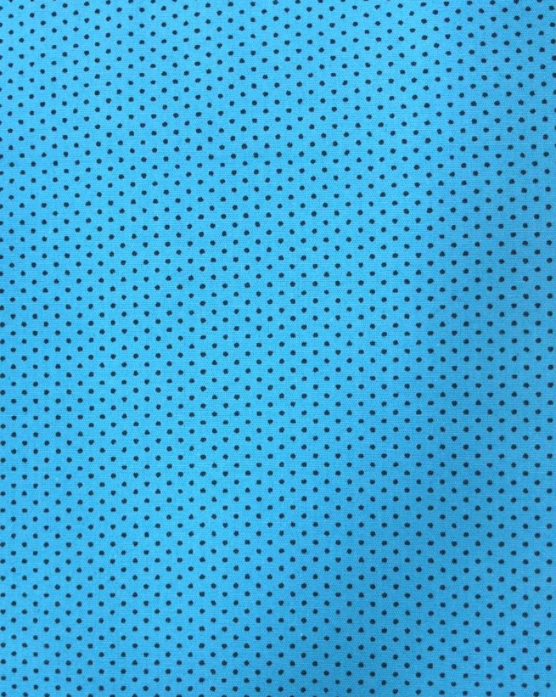Micro Poá Preto Fd Azul Tiffany 